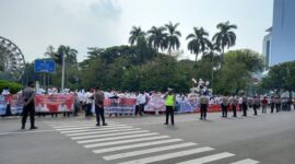 Aksi Unjuk Rasa. (Instagram.com/@tmcpoldametro)