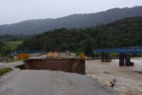 Curah hujan yang tinggi menyebabkan meluapnya Sungai Gumbasa di Kabupaten Sigi. (Dok. BNPB Indonesia)