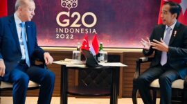 Presiden Jokowi melakukan petemuan bilateral dengan Presiden Turki Presiden Turki Recep Tayyip Erdogan.  (Dok. Biro Pers Sekretariat Presiden/Muchlis Jr) 
