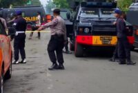 Tangkapan layar, Peristiwa bom bunuh diri di area Polsek Astanaanyar. (Instagram.com/@infobandungkota)
