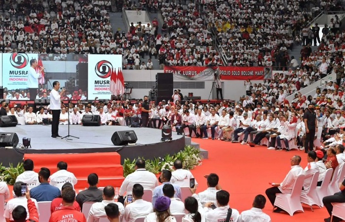 Presiden Jokowi menghadiri acara Musyawarah Rakyat Relawan Pro Jokowi. (Foto Dok. Ist)
