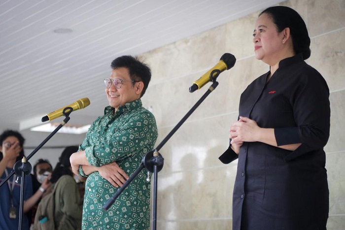 Ketua DPP PDI Perjuangan Puan Maharani bertemu dengan Ketua PKB Muhaimin Iskandar (Cak Imin). (Instagram.com/@cakiminow)