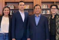 Menteri Pertahanan Prabowo Subianto bersama mahasiswa Columbia university Deri Nagara. (Instagram.com/@derisnagara)