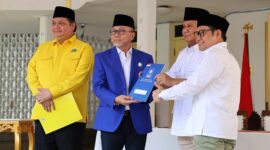 Ketua Umum Partai Gerindra Prabowo Subianto bersama Ketuam Umum Partai Golkar Airlangga Hartarto, Ketua Umum ZUlkifli Hasan dan Ketua Umum PKB Muhaimin Iskandar. (Dok. Tim Media Prabowo Subainto)