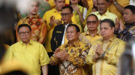 Menteri Pertahanan RI, Ketua Umum Partai Gerindra, dan Calon Presiden 2024 Prabowo Subianto di DPP Partai Golkar, Jakarta. (Dok. Tim Media Prabowo)