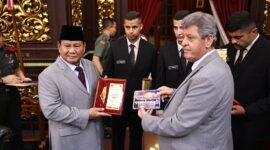 Menteri Pertahanan Prabowo Subianto menghadiri acara 