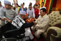 Calon Presiden nomor urut 2, Prabowo Subianto menghadiri acara Silturahmi Tokoh dan Ulama Aceh sekaligus Mengenang 19 Tahun Tsunami Aceh. (Dok. Tim Media Prabowo-Gibran)

