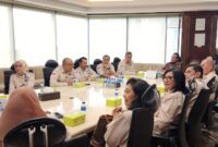 Pertemuan DPP Perkumpulan Profesi Pasar Modal Indonesia (PROPAMI) dengan Direktur Utama Kustodian Sentral Efek Indonesia (KSEI), Samsul Hidayat, Jakarta. (Doc.PROPAMI)