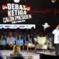Calon presiden dari nomor urut 2, Prabowo Subianto saat debat capres yang diadakan KPU di Istora Senayan. (Dok. Tim Media Prabowo-Gibran)
