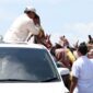 Calon Presiden Prabowo Subianto disambut warga Pacitan, Jawa Timur. (Dok. Tim Prabowo Subianto)