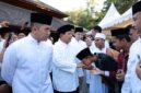 Menteri Pertahanan dan presiden terpilih 2024-2029 Prabowo Subianto melaksanakan ibadah salat Idul Fitri 1445 H di Masjid Nurul Wathon. (Dok. Tim Media Prabowo)