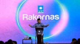 Presiden terpilih Prabowo Subianto menghadiri Rapat Koordinasi Nasional (Rakornas) partai PAN di Jakarta. (Dok. Tim Media Prabowo Subianto)