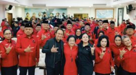 Acara Pelantikan sekaligus perpanjangan kepengurusan DPP PDI Perjuangan hingga 2025, berlangsung di Sekolah Partai, Lenteng Agung, Jakarta Selatan, Jumat (5/7/2024) . (Instagram.com/@ganjar_pranowo)