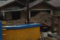 Tanah longsor ini melanda di kawasan tambang mineral di Desa Tulabolo, Kecamatan Suwawa Timur. (Dok. BPBD Kabupaten Bone Bolango)
