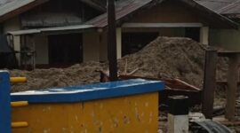 Tanah longsor ini melanda di kawasan tambang mineral di Desa Tulabolo, Kecamatan Suwawa Timur. (Dok. BPBD Kabupaten Bone Bolango)
