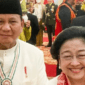Ketua Umum PDI Perjuangan Megawati Soekarnoputri bersama Presiden Terpilih Subianto. (Instagram.com @presidenmegawati)