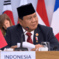 Presiden RI Prabowo Subianto saat berbicara di hadapan para pemimpin negara G20 di sesi pertama Konferensi Tingkat Tinggi (KTT) G20. (Dok. Tim Media Prabowo)