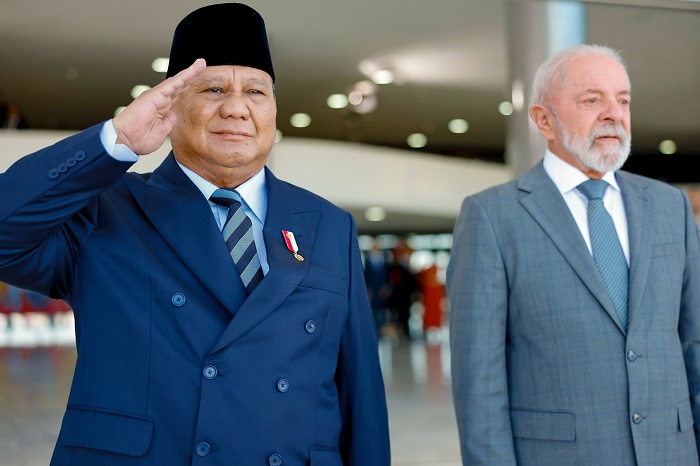 Presiden Republik Indonesia Prabowo Subianto di upacara penuh makna di halaman Istana Palácio do Planalto. (Dok. Tim Media Prabowo)


