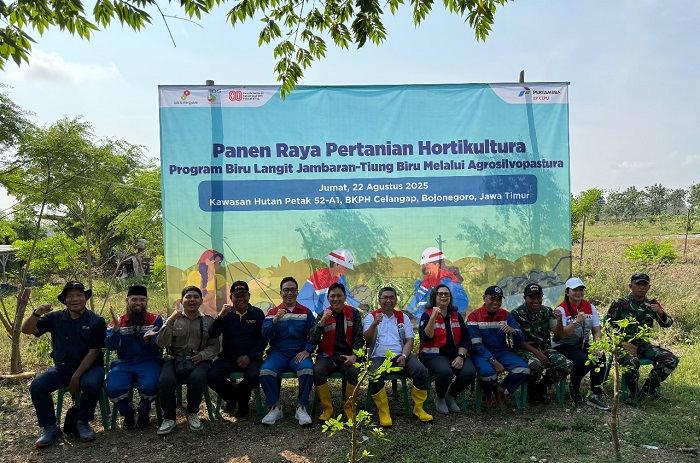 Semangka hasil panen program Biru Langit PEPC mencapai berat 4-5kg per buah berkat irigasi bertenaga surya yang optimal. (Dok. PT Pertamina EP Cepu)

